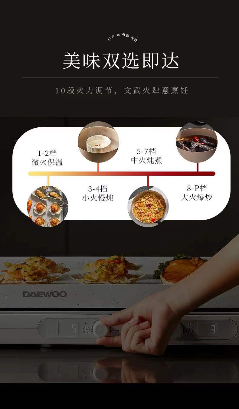 韩国大宇聚嗨锅炉DY-CL02双灶电磁炉电热炉烧烤