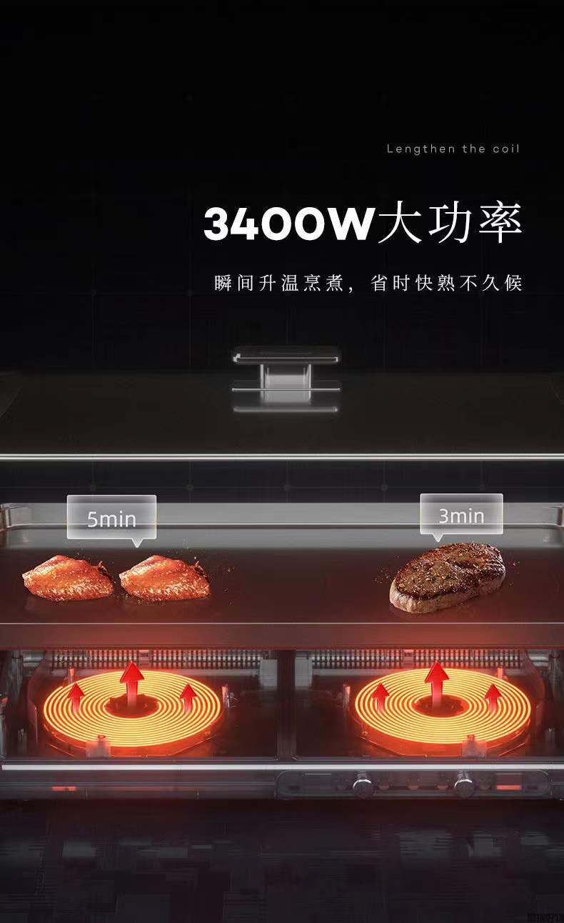 韩国大宇聚嗨锅炉DY-CL02双灶电磁炉电热炉烧烤